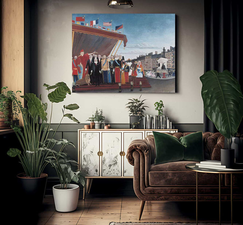 The Representatives Of Foreign Powers Coming To Greet The Republic As A Sign Of Peace By Henri Rousseau Fine Art Print