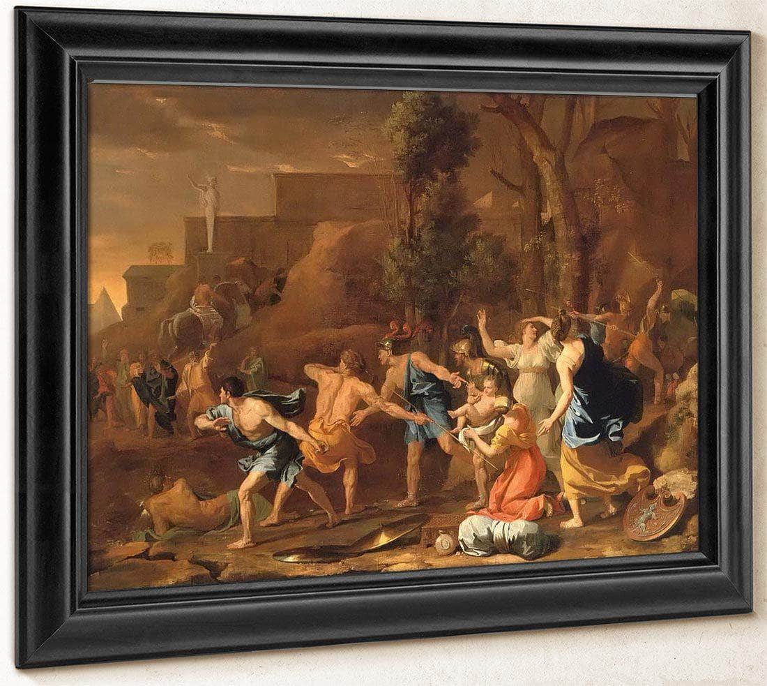 The Rescue Of Young Kind Pyrrhus By Nicholas Poussin Fine Art Print