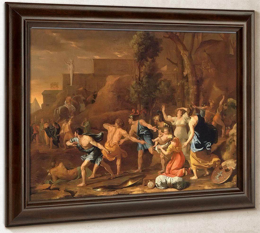 The Rescue Of Young Kind Pyrrhus By Nicholas Poussin Fine Art Print