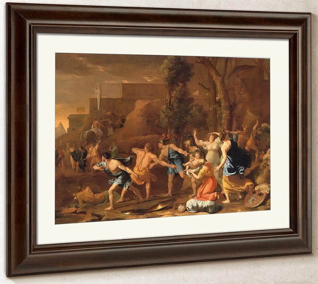 The Rescue Of Young Kind Pyrrhus By Nicholas Poussin Fine Art Print
