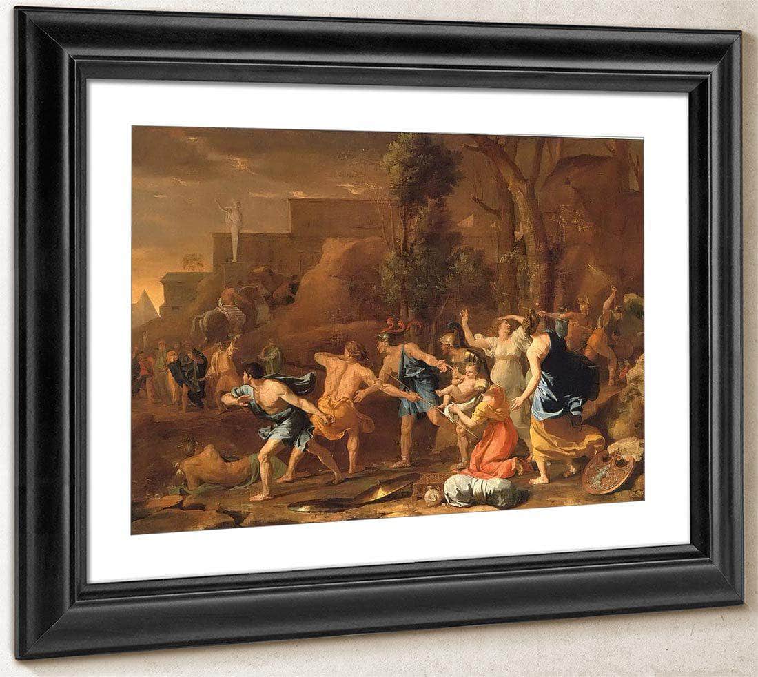 The Rescue Of Young Kind Pyrrhus By Nicholas Poussin Fine Art Print