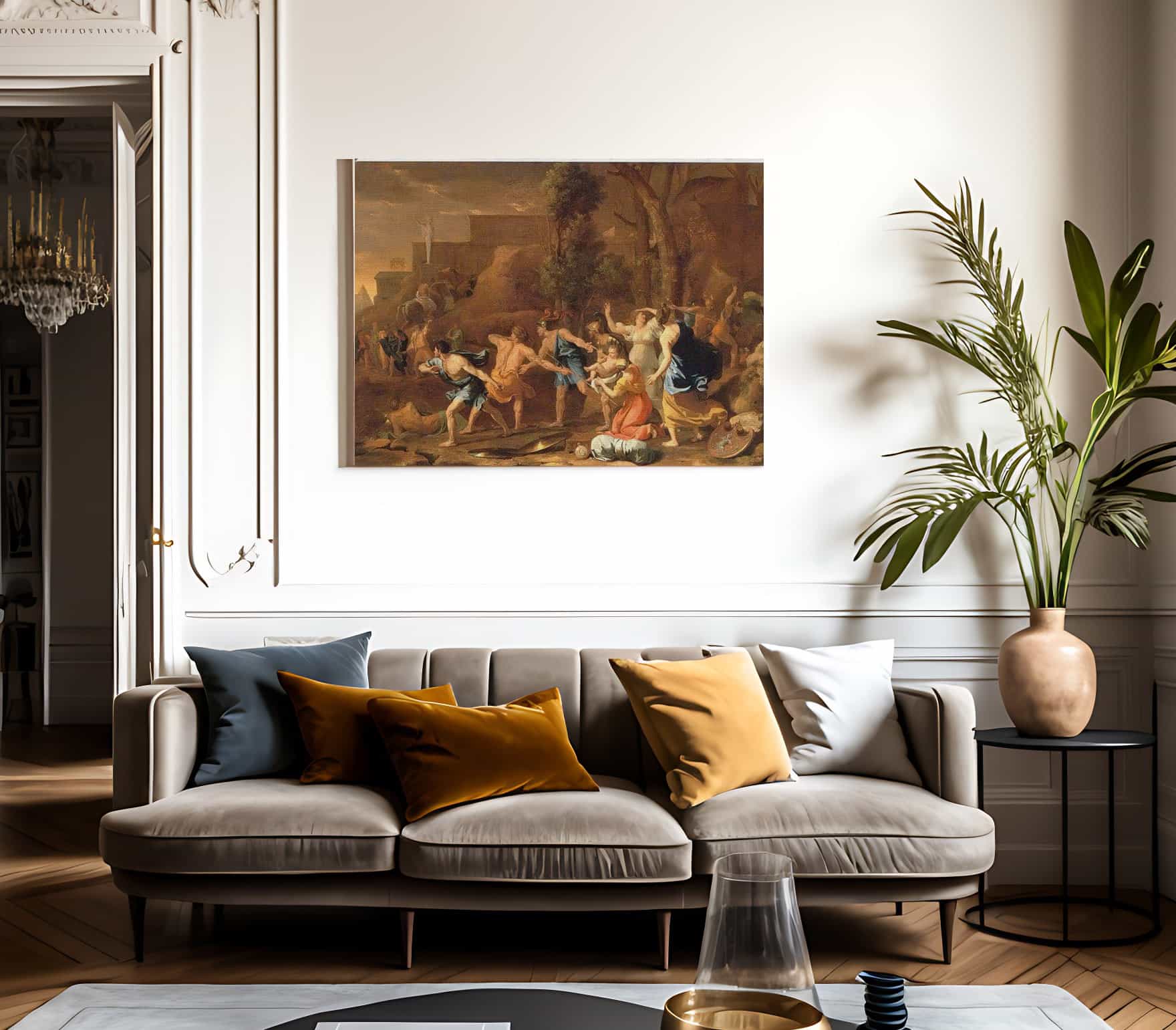 The Rescue Of Young Kind Pyrrhus By Nicholas Poussin Fine Art Print