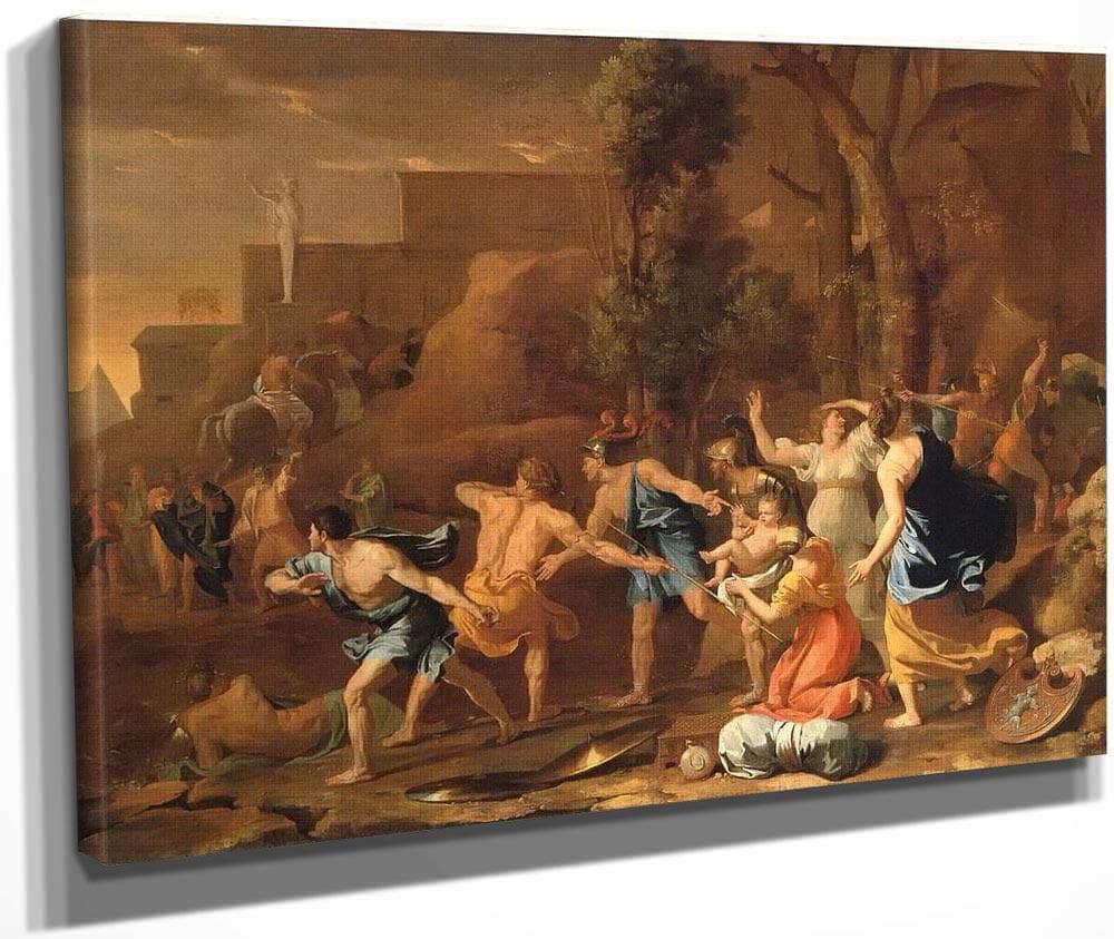 The Rescue Of Young Kind Pyrrhus By Nicholas Poussin Fine Art Print