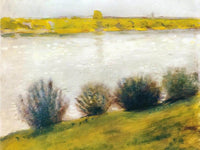 The Rhine In Hersel By August Macke Fine Art Print