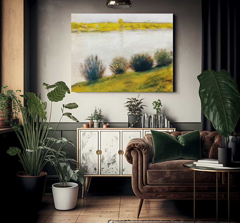 The Rhine In Hersel By August Macke Fine Art Print