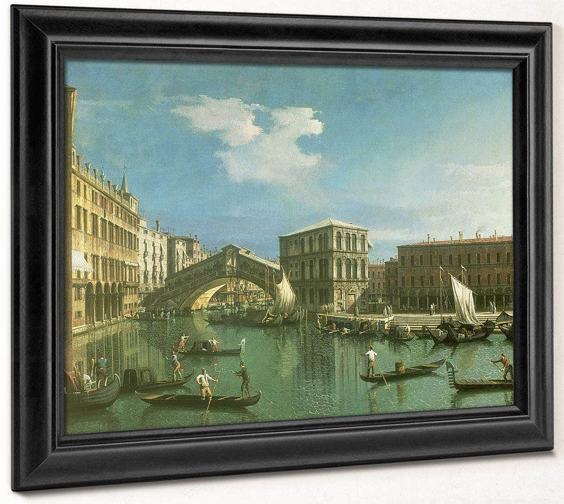 The Rialto Bridge Venice By Canaletto Fine Art Print