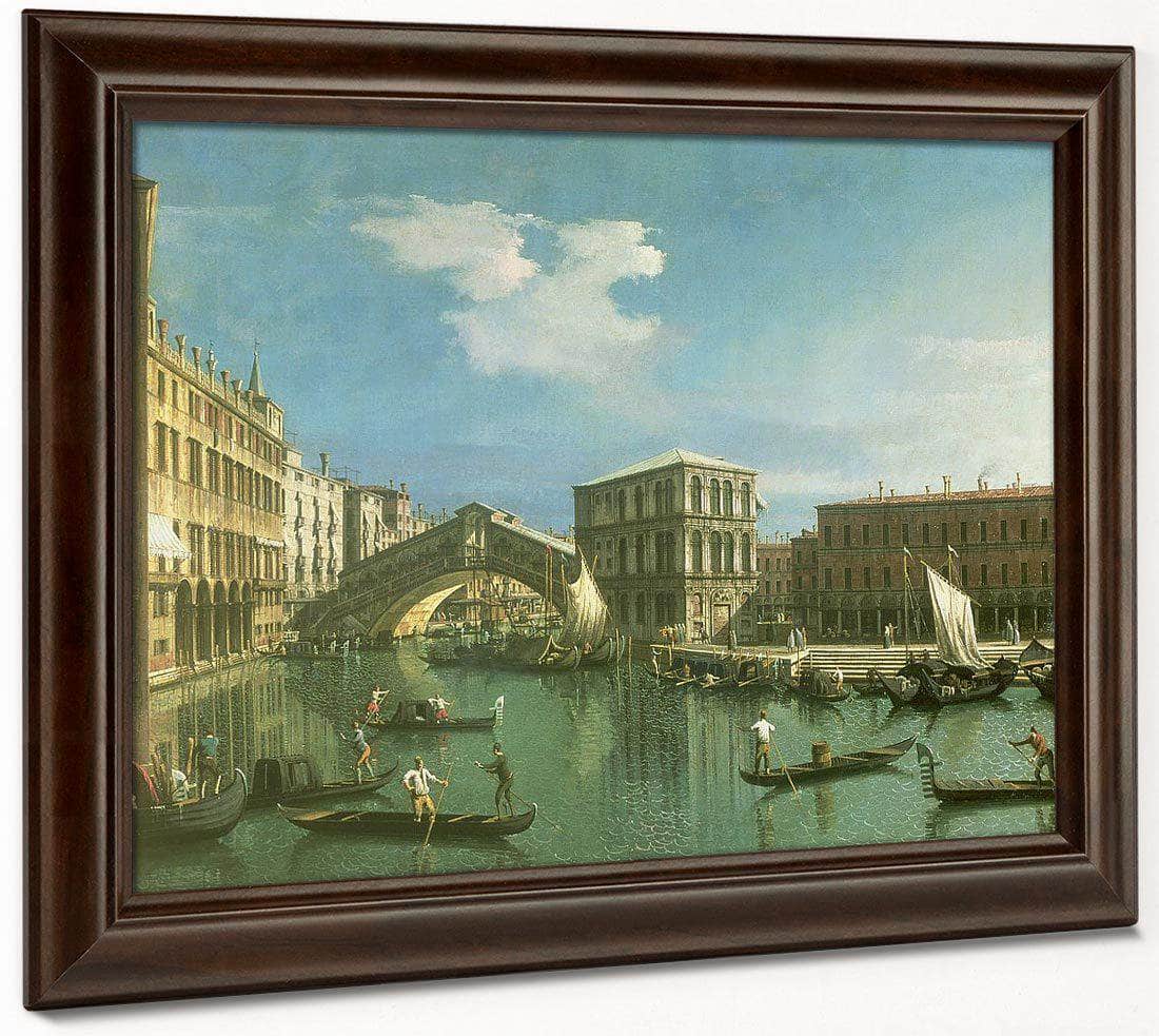 The Rialto Bridge Venice By Canaletto Fine Art Print