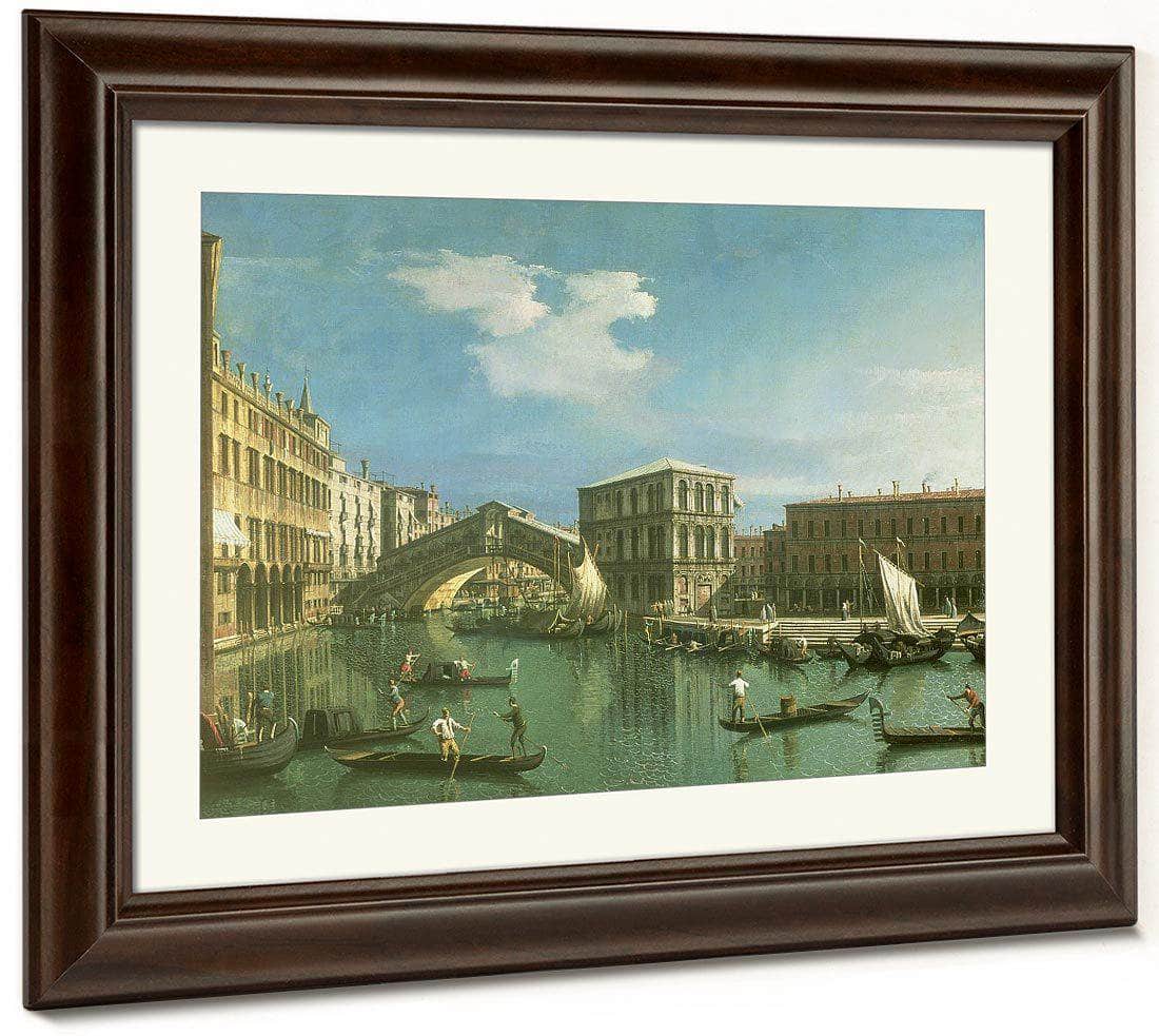 The Rialto Bridge Venice By Canaletto Fine Art Print