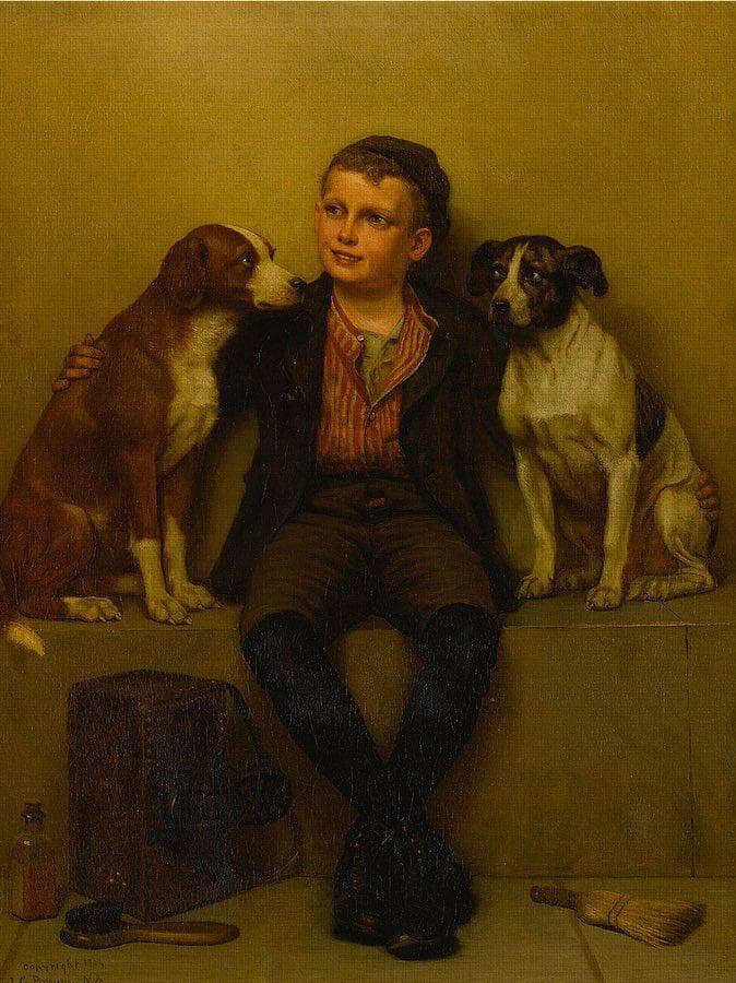 The Rivals By John George Brown Fine Art Print