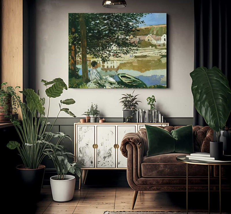 The River Bennecourt 1868 By Claude Monet Fine Art Print