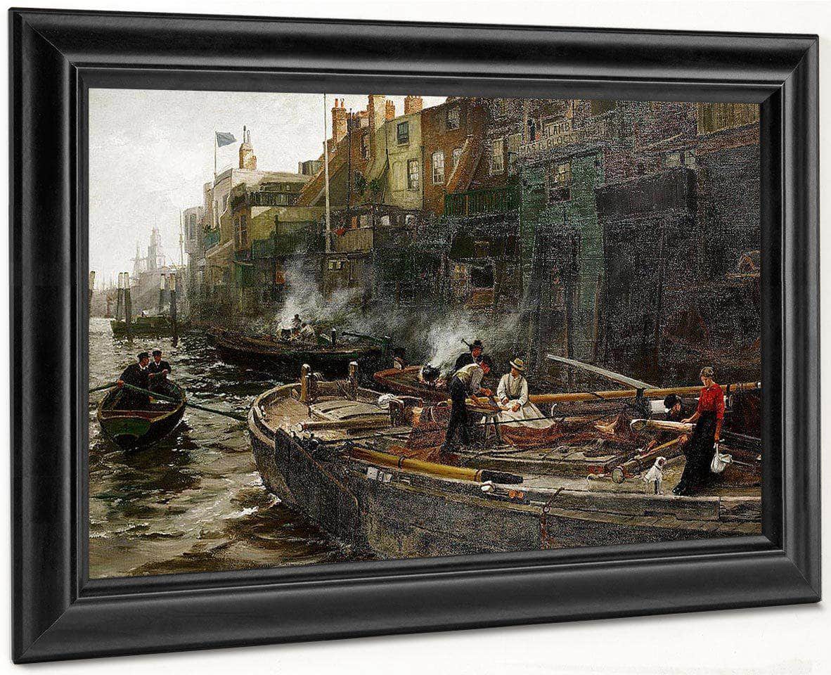 The Riverside, Limehouse By William Henry Walker Fine Art Print