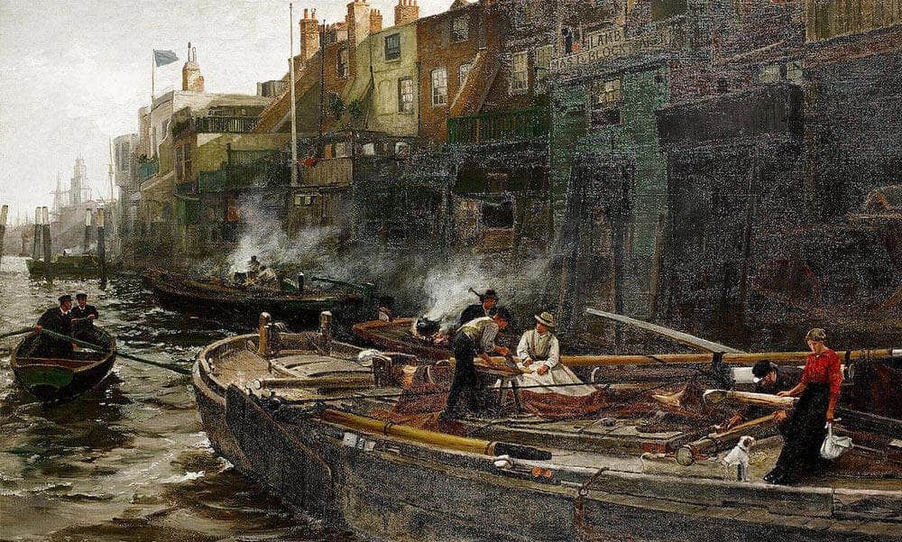 The Riverside, Limehouse By William Henry Walker Fine Art Print