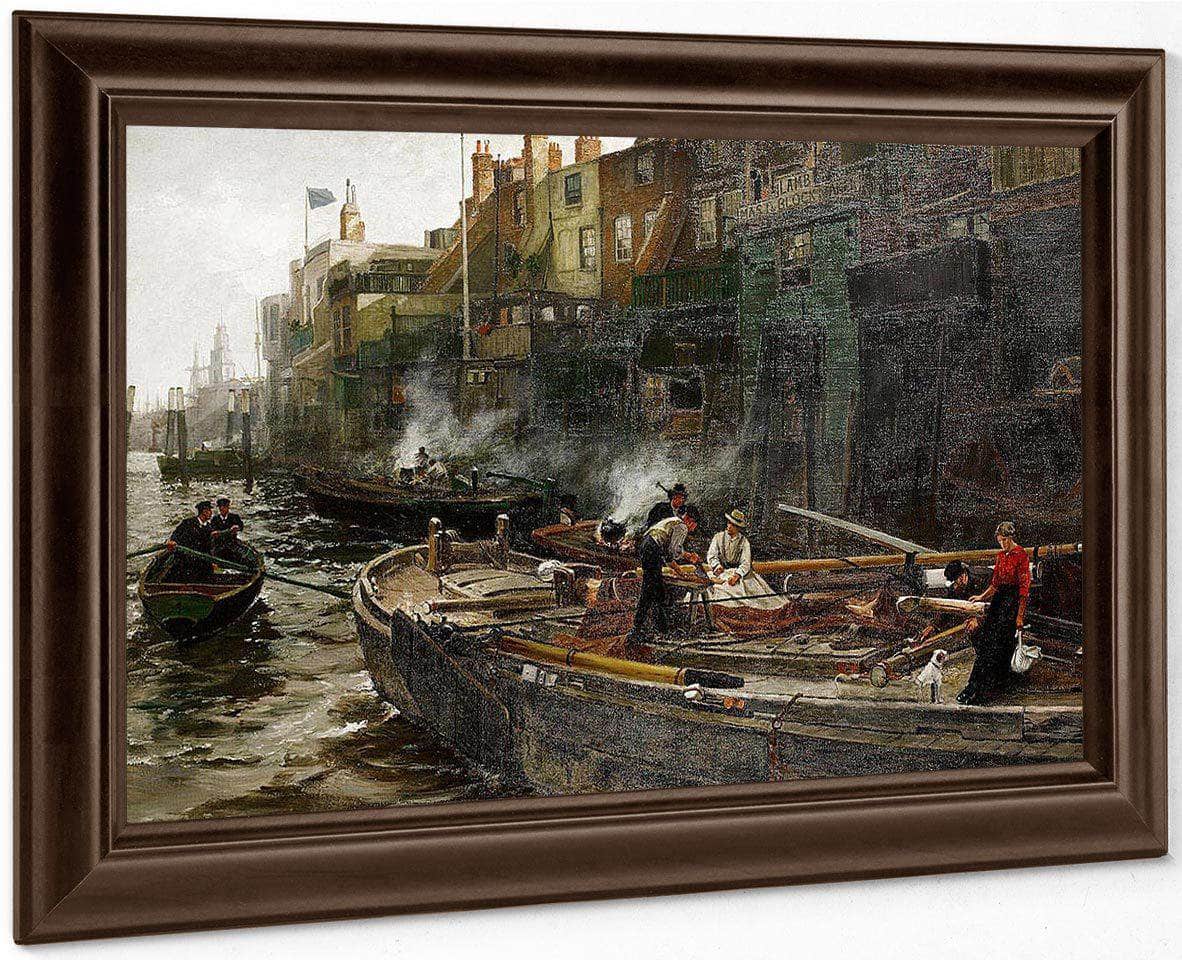 The Riverside, Limehouse By William Henry Walker Fine Art Print