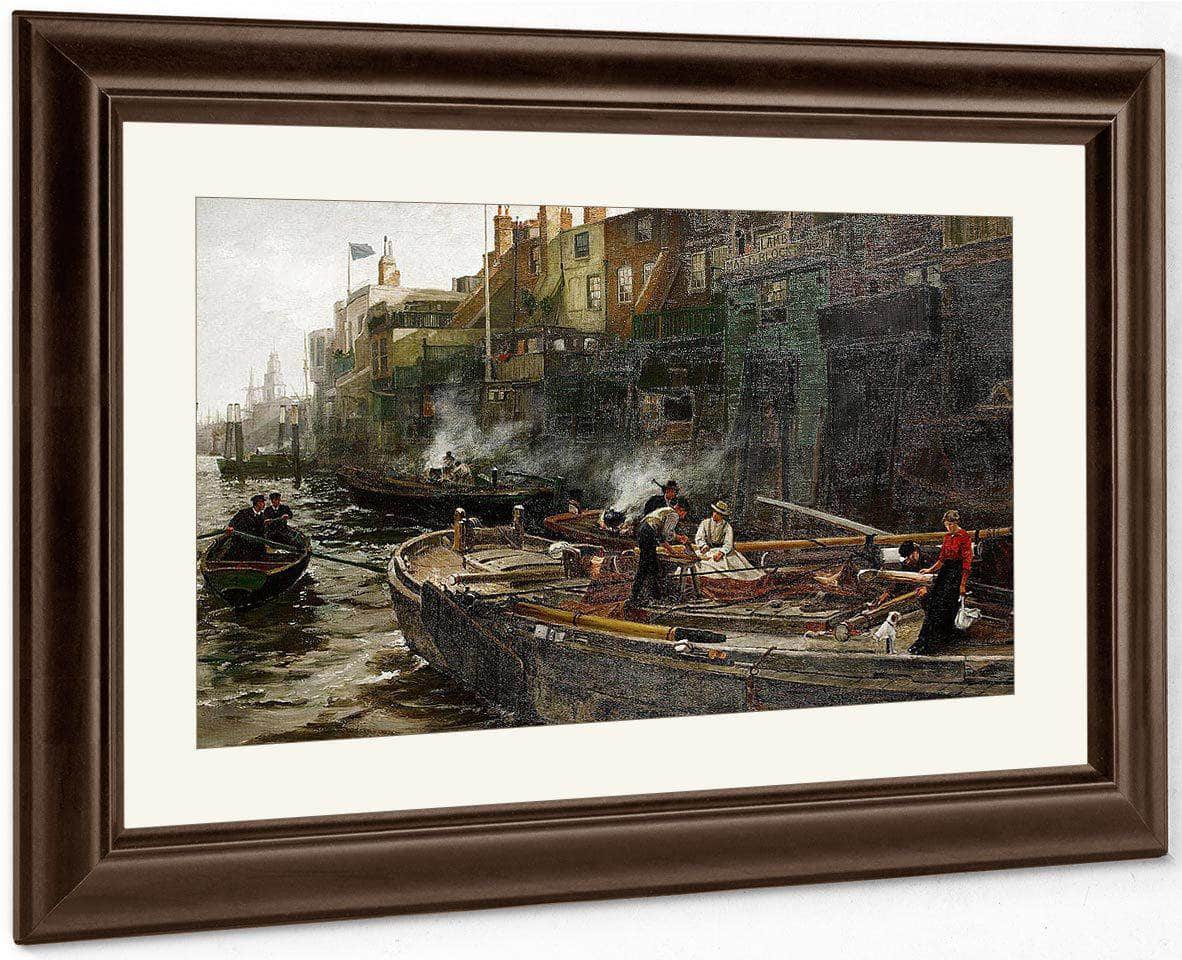The Riverside, Limehouse By William Henry Walker Fine Art Print