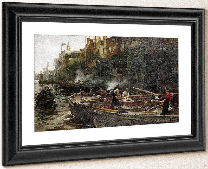 The Riverside, Limehouse By William Henry Walker Fine Art Print
