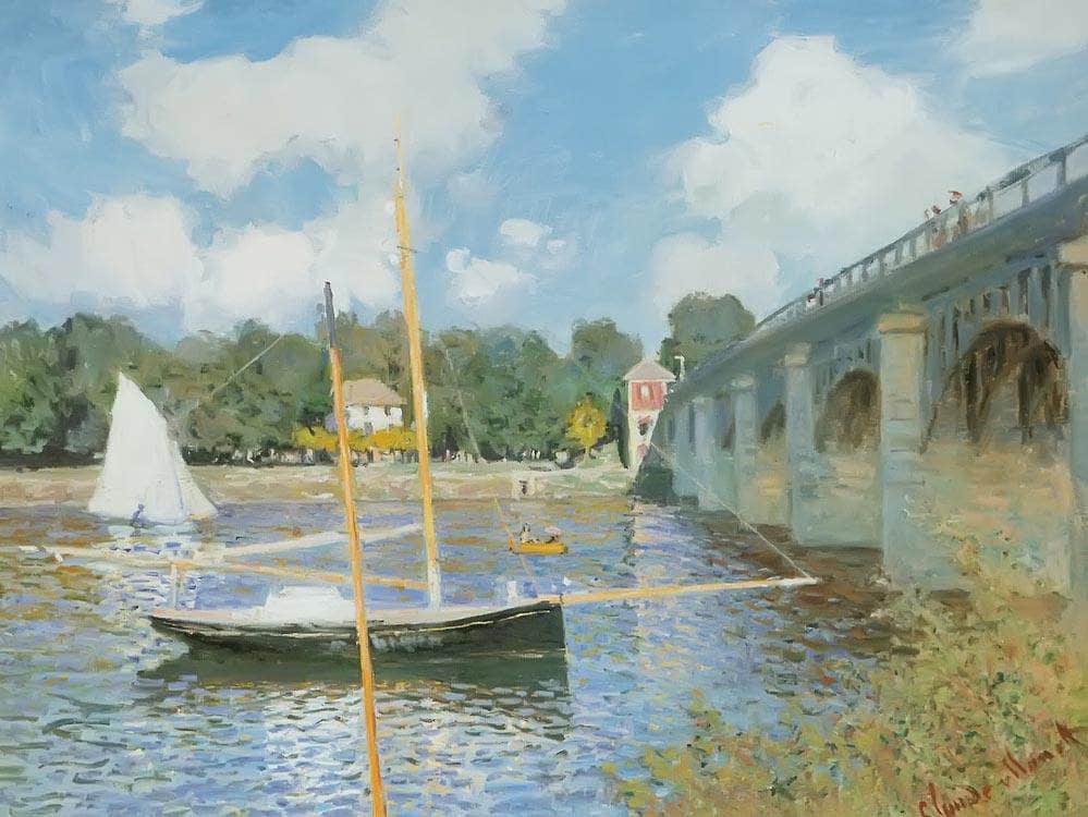 The Road Bridge At Argenteuil By Claude Monet Fine Art Print