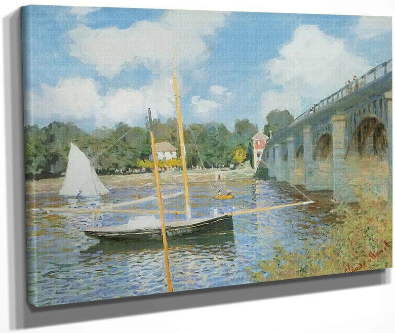 The Road Bridge At Argenteuil By Claude Monet Fine Art Print