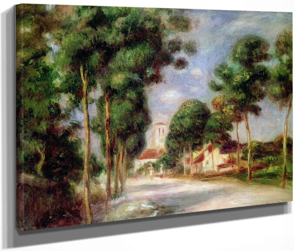 The Road To Essoyes By Pierre Auguste Renoir Fine Art Print