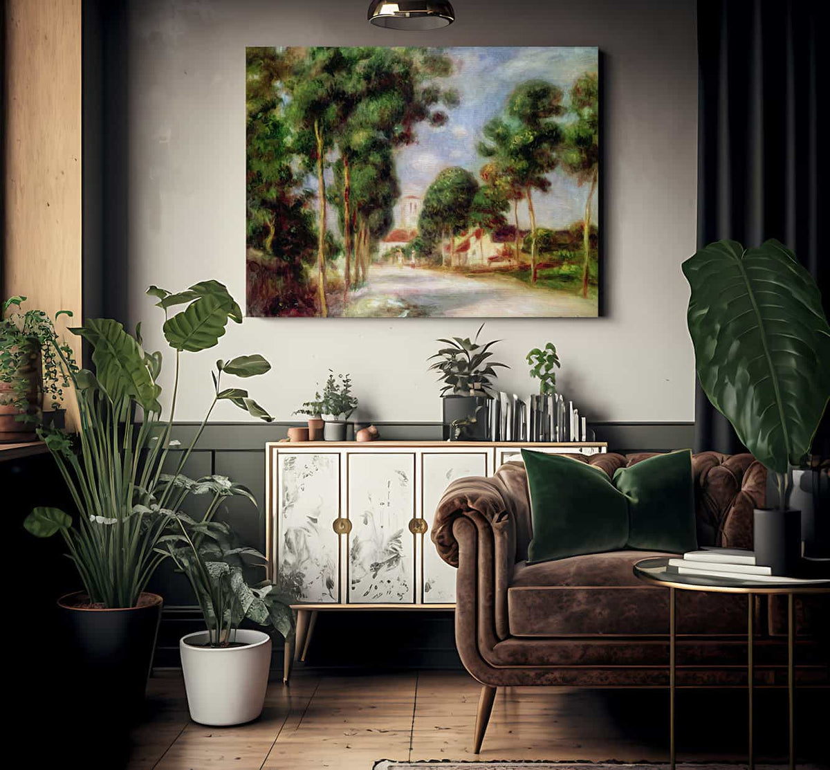 The Road To Essoyes By Pierre Auguste Renoir Fine Art Print