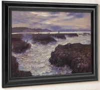 The Rocks Near Pourville At Ebb Tide By Claude Monet Fine Art Print