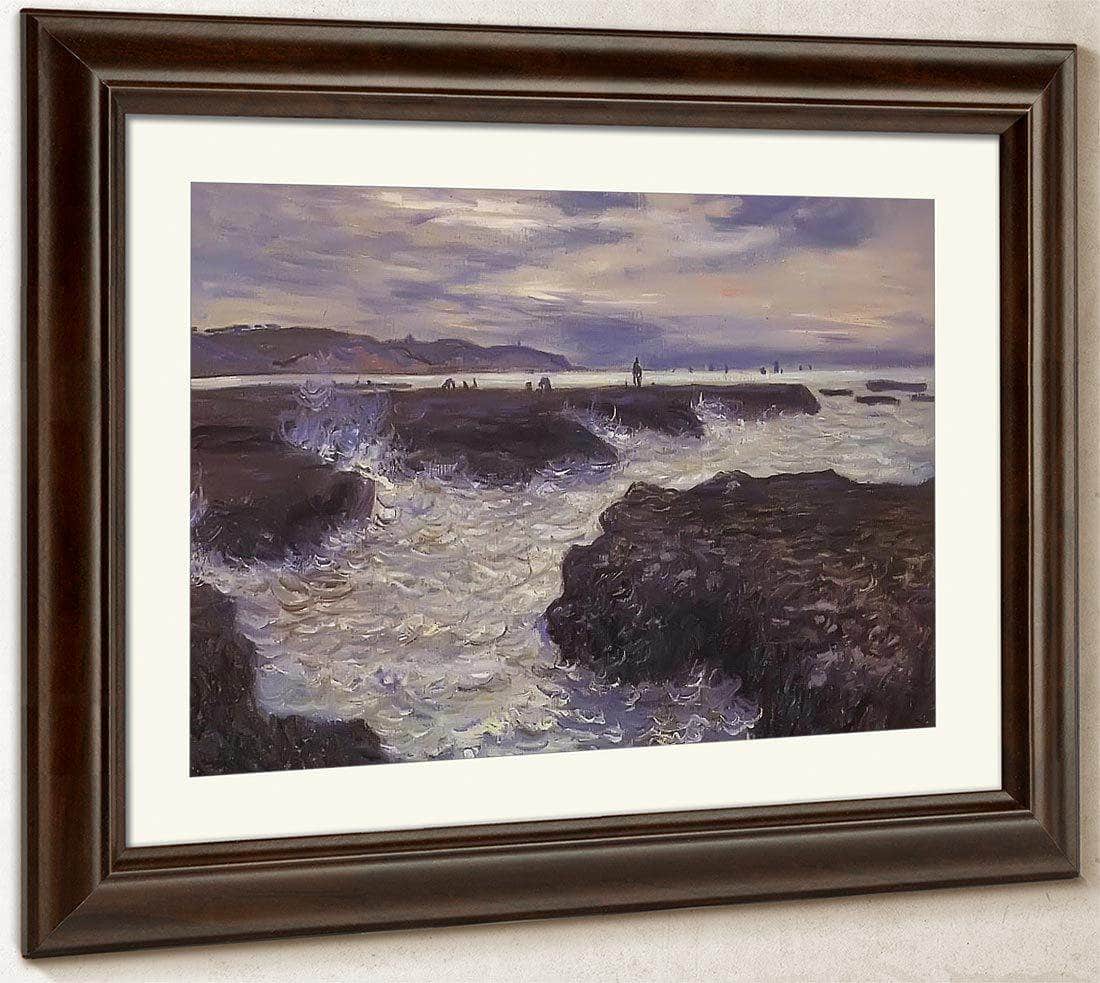 The Rocks Near Pourville At Ebb Tide By Claude Monet Fine Art Print