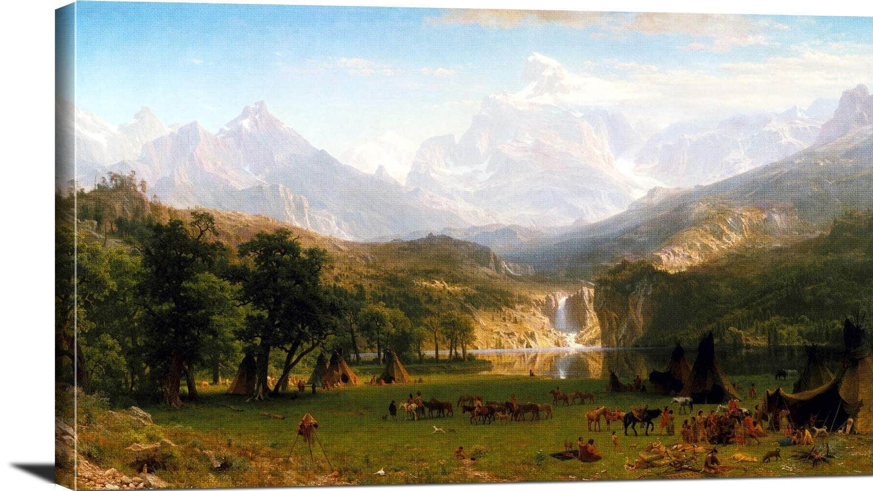The Rocky Mountains, Lander's Peak Painting Albert Bierstadt Canvas Art Fine Art Print
