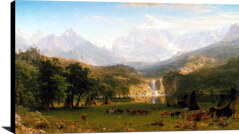 The Rocky Mountains, Lander's Peak Painting Albert Bierstadt Canvas Art Fine Art Print