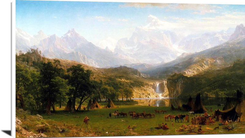 The Rocky Mountains, Lander's Peak Painting Albert Bierstadt Canvas Art Fine Art Print