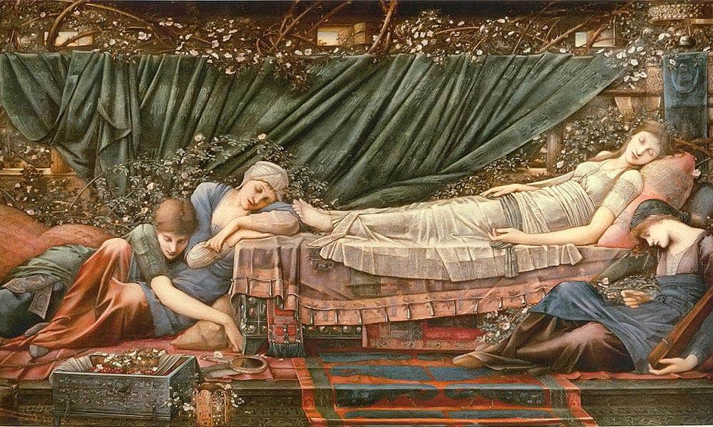 The Rose Bower From The Briar Rose Series By Edward Coley Burne Jones Fine Art Print