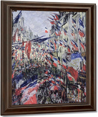 The Rue Saint Denis, Celebration Of June 30, 1878 By Claude Monet Fine Art Print