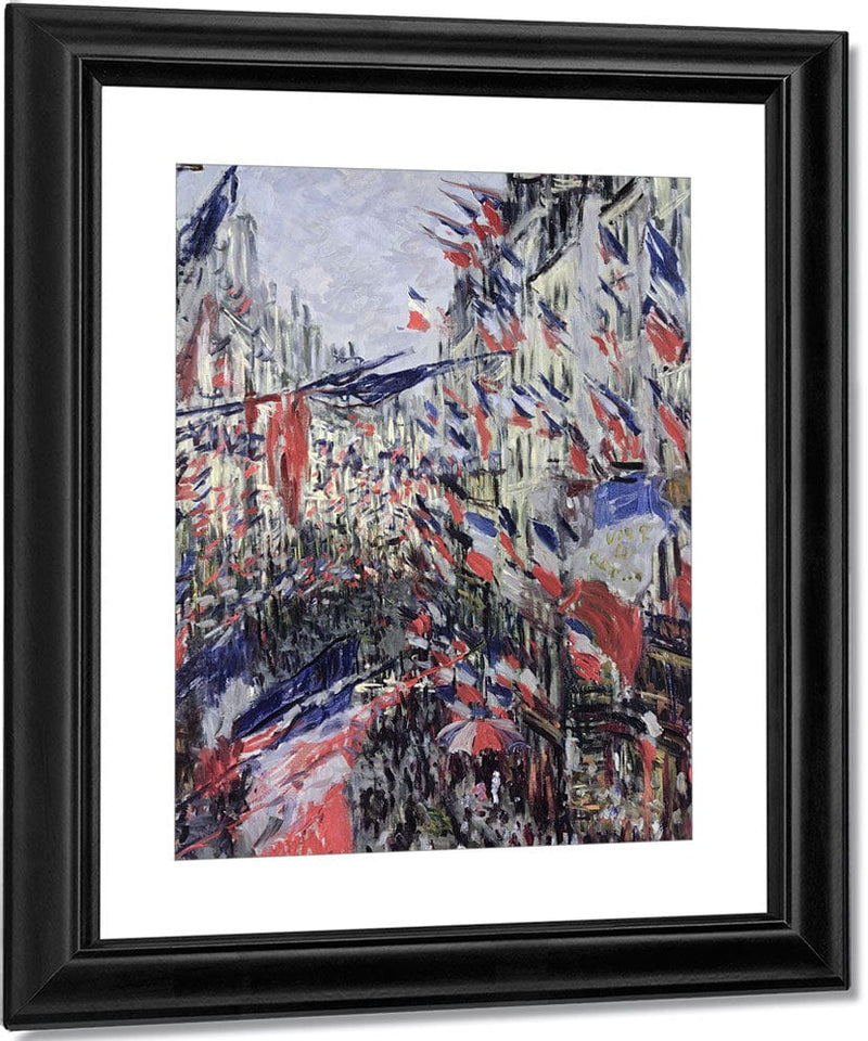 The Rue Saint Denis, Celebration Of June 30, 1878 By Claude Monet Fine Art Print