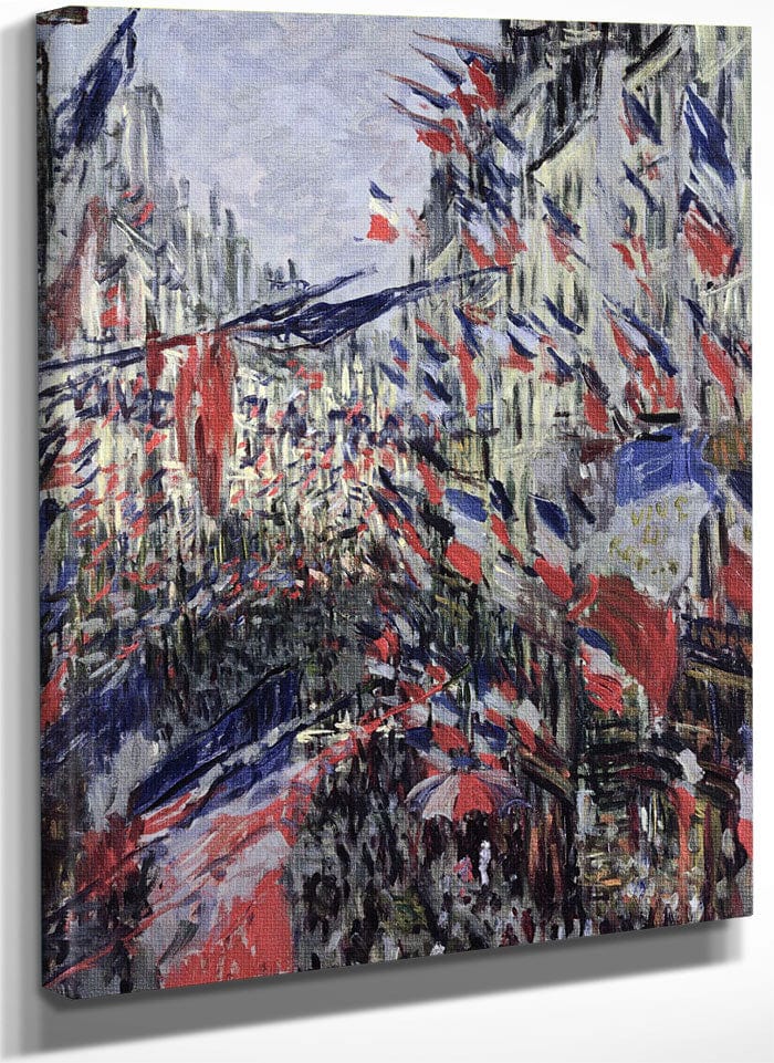 The Rue Saint Denis, Celebration Of June 30, 1878 By Claude Monet Fine Art Print