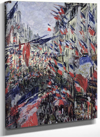 The Rue Saint Denis, Celebration Of June 30, 1878 By Claude Monet Fine Art Print