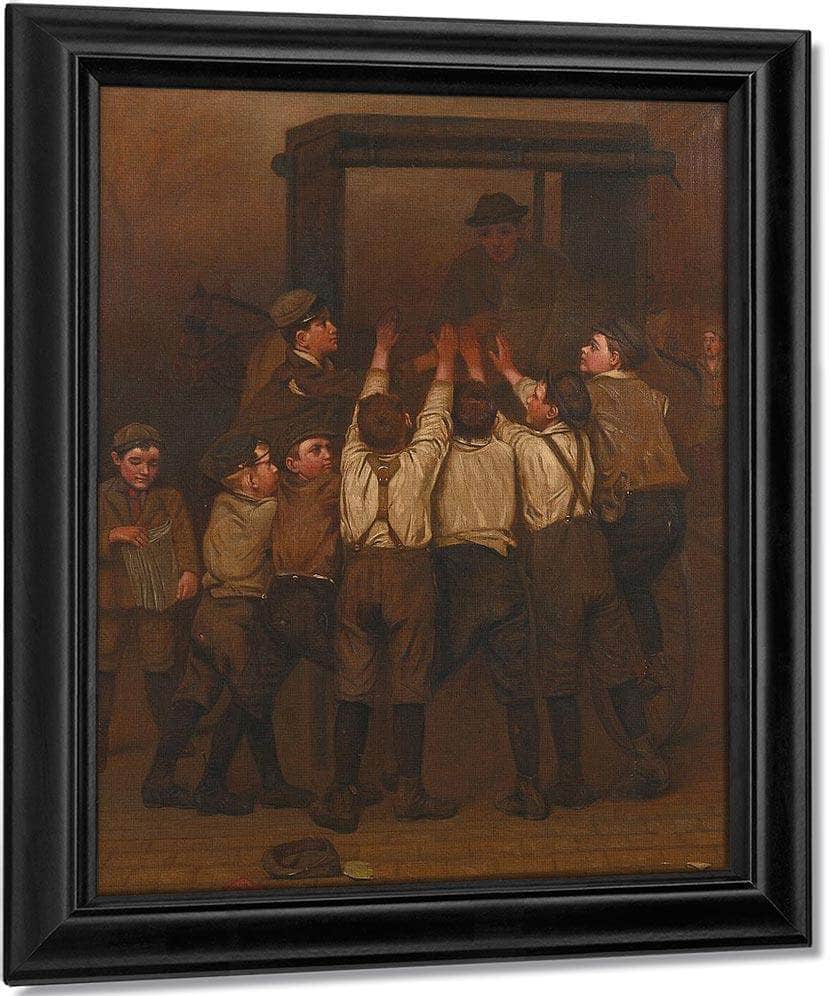 The Rush For Evening Papers By John George Brown Fine Art Print