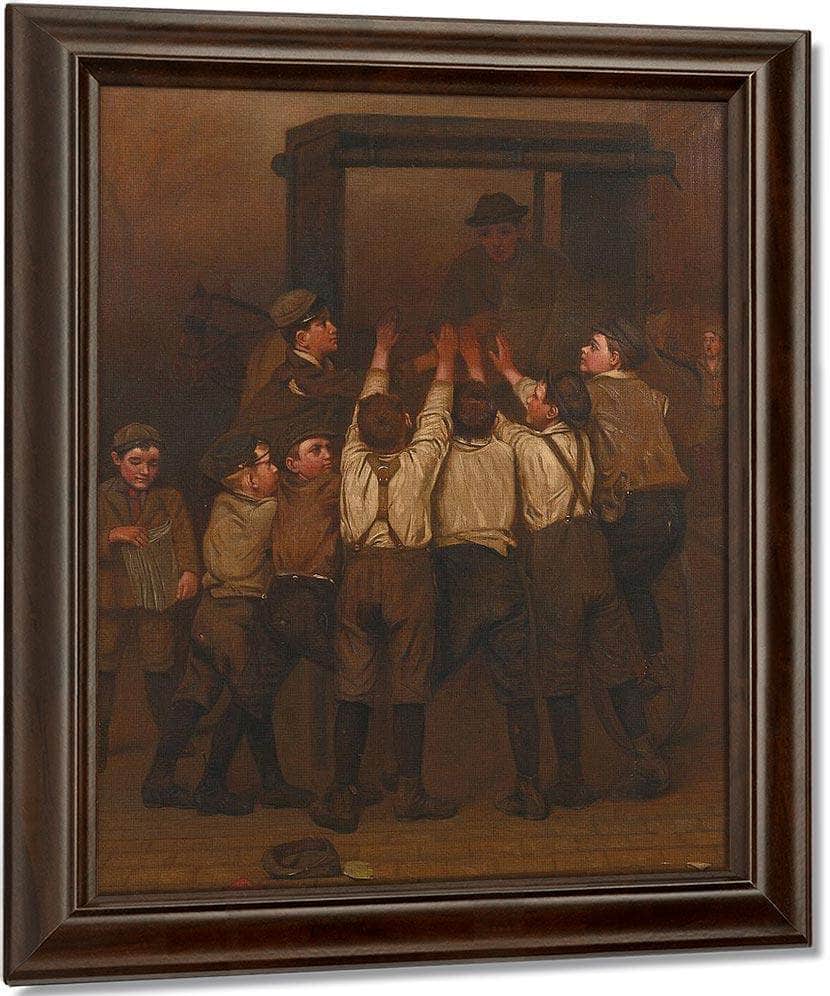 The Rush For Evening Papers By John George Brown Fine Art Print