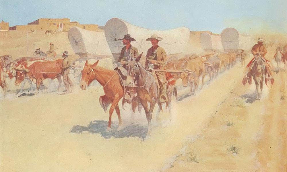 The Santa Fe Trade By Frederic Remington Fine Art Print