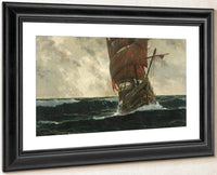 The Santa Maria At Sea By Michael Zeno Diemer Fine Art Print