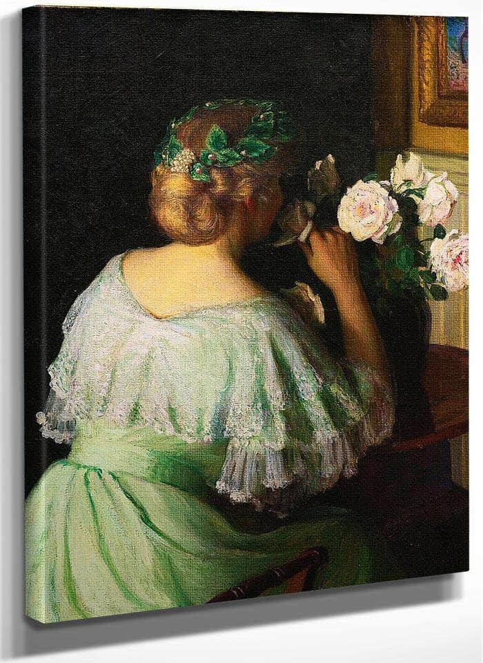 The Scent Of Roses By Lilla Cabot Perry Fine Art Print