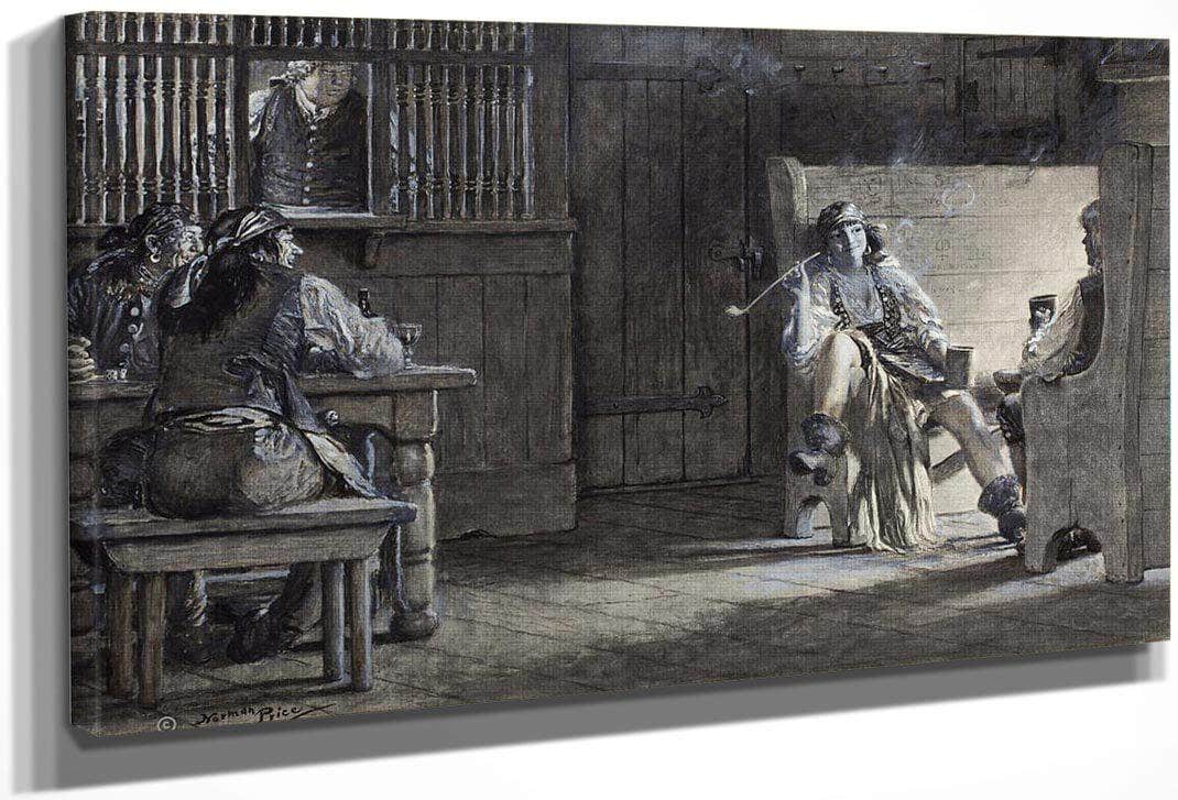 The Sea Rogues Moon Liberty Magazine Story Illustration 1928 By Norman Mills Price Fine Art Print