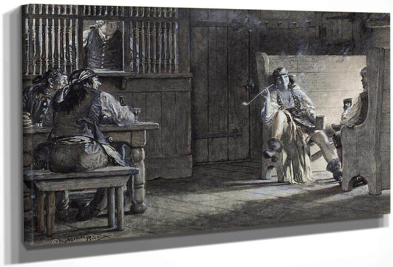 The Sea Rogues Moon Liberty Magazine Story Illustration 1928 By Norman Mills Price Fine Art Print