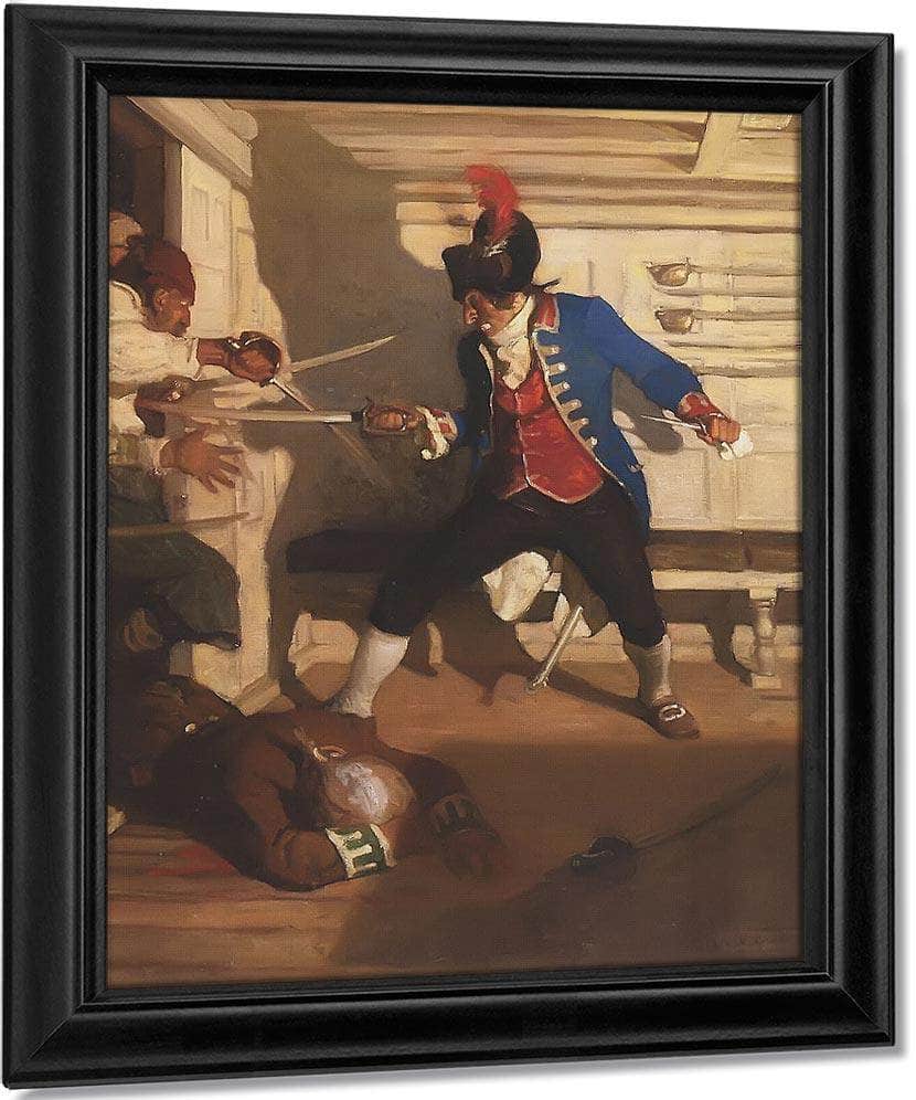 The Seige Of The Round House By N.C. Wyeth Fine Art Print