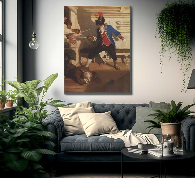 The Seige Of The Round House By N.C. Wyeth Fine Art Print