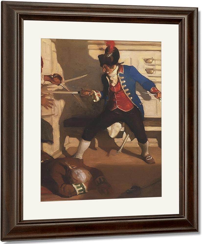 The Seige Of The Round House By N.C. Wyeth Fine Art Print