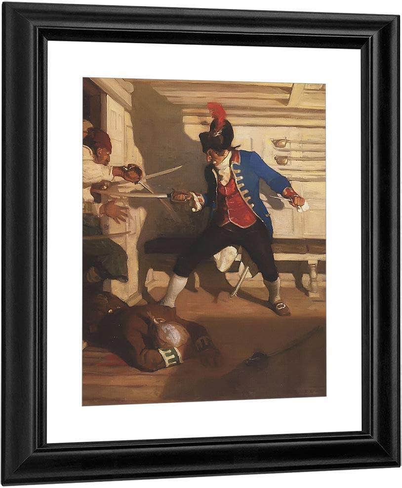 The Seige Of The Round House By N.C. Wyeth Fine Art Print