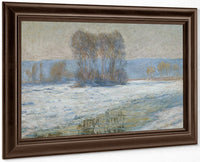 The Seine At Bennecourt, Winter By Claude Monet Fine Art Print