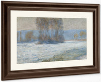 The Seine At Bennecourt, Winter By Claude Monet Fine Art Print