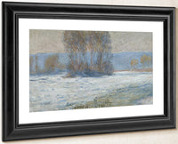 The Seine At Bennecourt, Winter By Claude Monet Fine Art Print