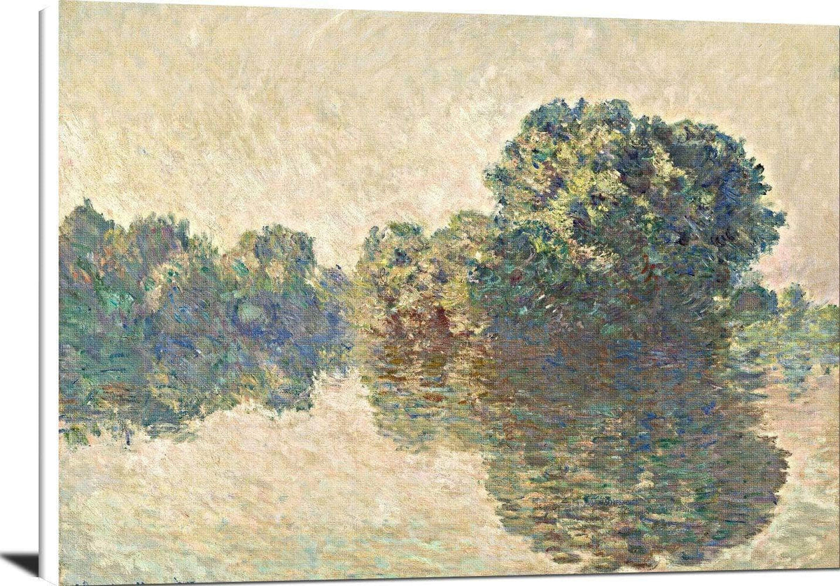 The Seine At Giverny Painting Claude Monet Canvas Art Fine Art Print