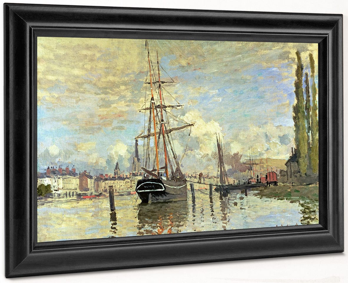 The Seine At Rouen By Claude Monet Fine Art Print