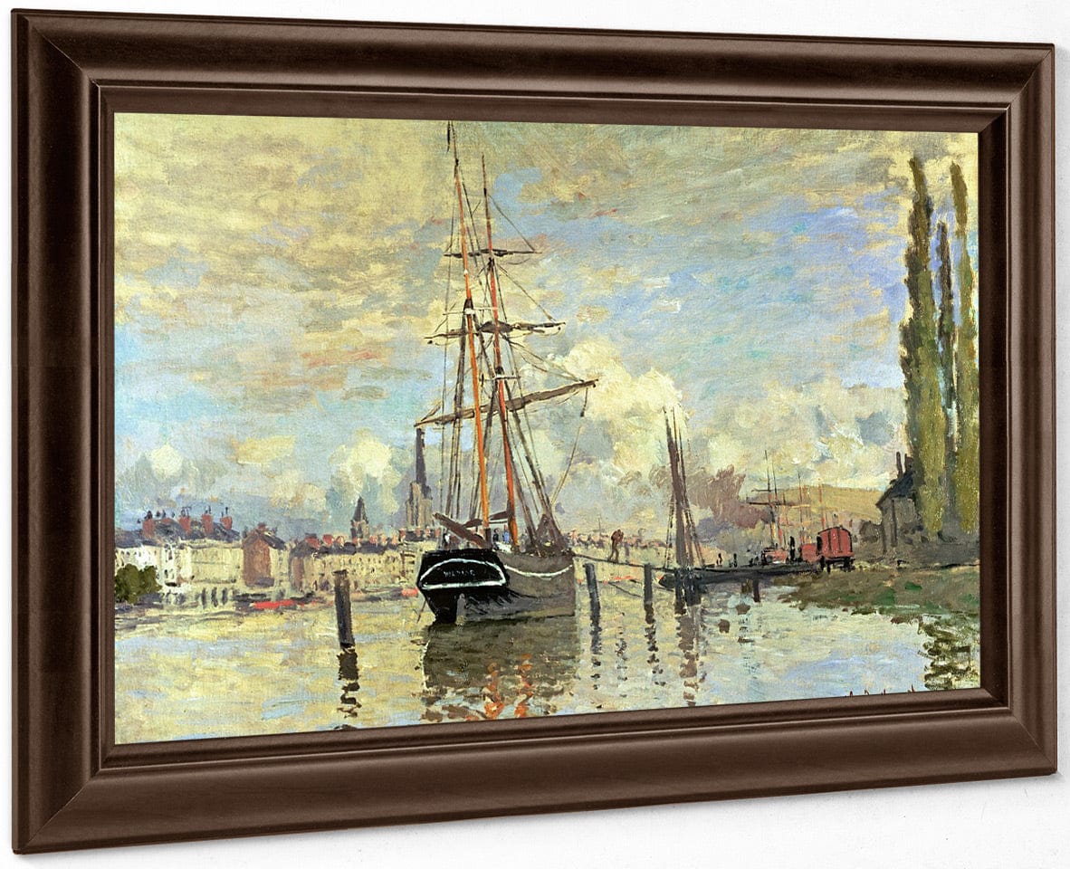 The Seine At Rouen By Claude Monet Fine Art Print